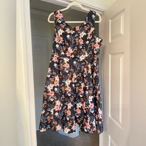 NWOT Floral Women’s Dress - Black and Pink with dailies size 1X
